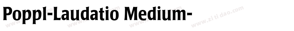 Poppl-Laudatio Medium字体转换
